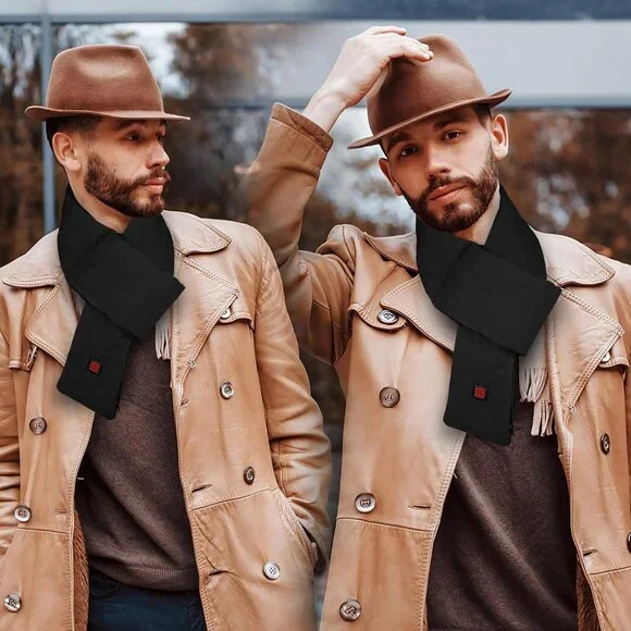 2024 Upgraded Heated Scarf for Men/Women Three Temp settings with 5000mAh Power